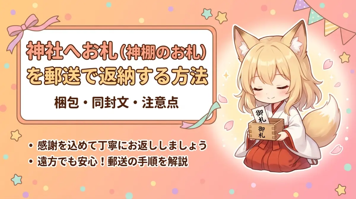 神社へお札（神棚のお札）を郵送で返納する方法