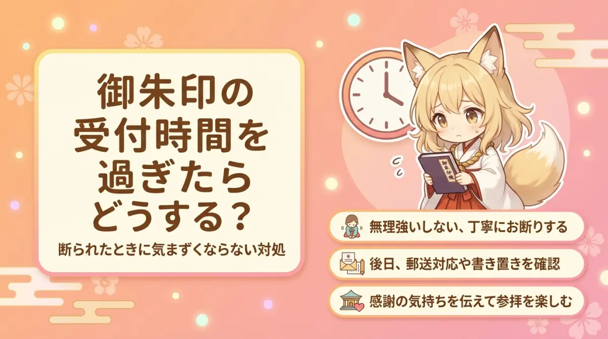 御朱印の受付時間を過ぎたらどうする？断られたときに気まずくならない対処