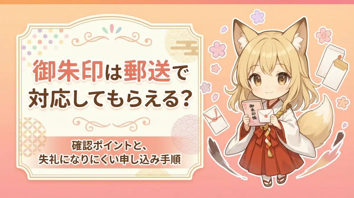 御朱印は郵送で対応してもらえる？確認ポイントと、失礼になりにくい申し込み手順