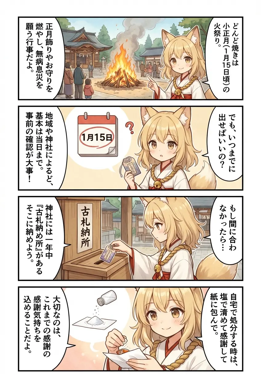 なんの神様.jp | どんど焼きにお守りはいつまで出せる？どんど焼きの意味と遅れたときの対処