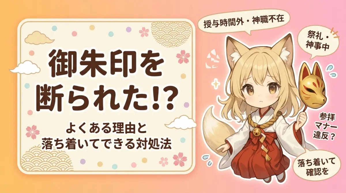 神社で御朱印を断られた理由は？よくあるケースと落ち着いてできる対処
