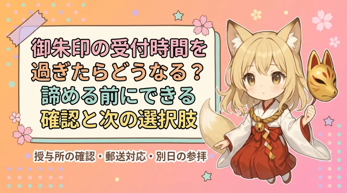 御朱印の受付時間を過ぎたらどうなる？諦める前にできる確認と次の選択肢