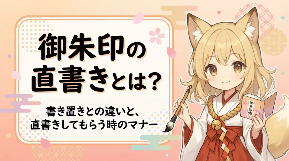 御朱印の直書きとは？書き置きとの違いと、直書きしてもらう時のマナー