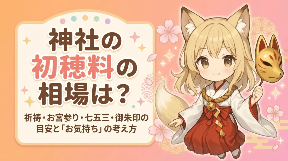 神社の初穂料の相場は？祈祷・お宮参り・七五三・御朱印の目安と「お気持ち」の考え方
