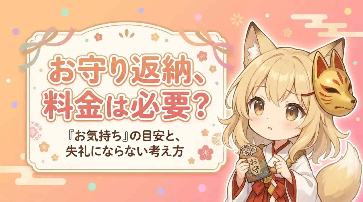 お守り返納の料金は必要？「お気持ち」の目安と失礼にならない考え方