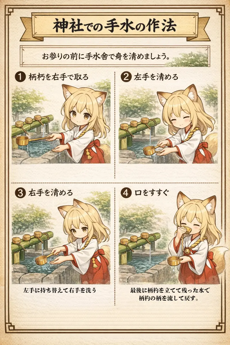 なんの神様.jp | 神社の手水はやらないとダメ？省略しても失礼にならないケース、基本の作法