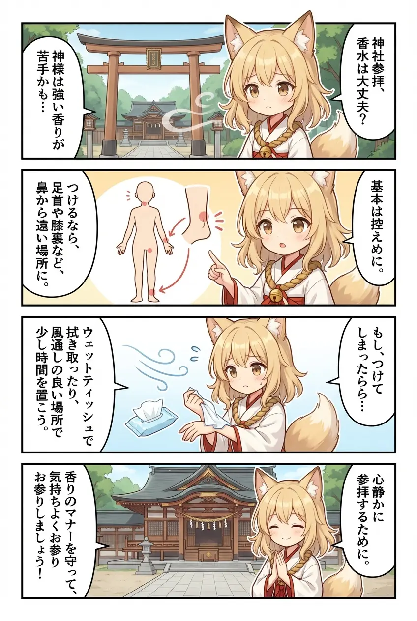 なんの神様.jp | 神社参拝で香水はNG？失礼になりにくい“香りのマナー”と、つけてしまった日の対処